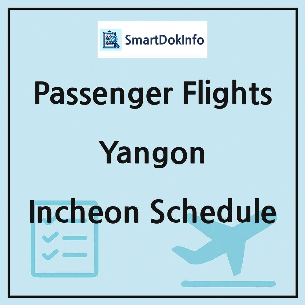 Yangon Flight Schedule Overview