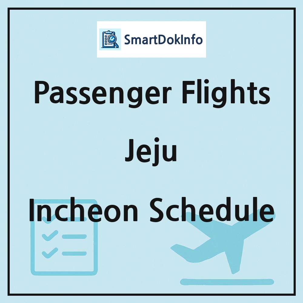 Jeju Flight Schedule Overview