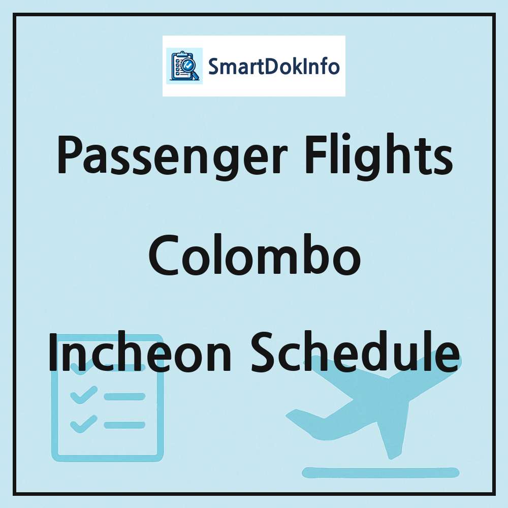 Colombo Flight Schedule Overview